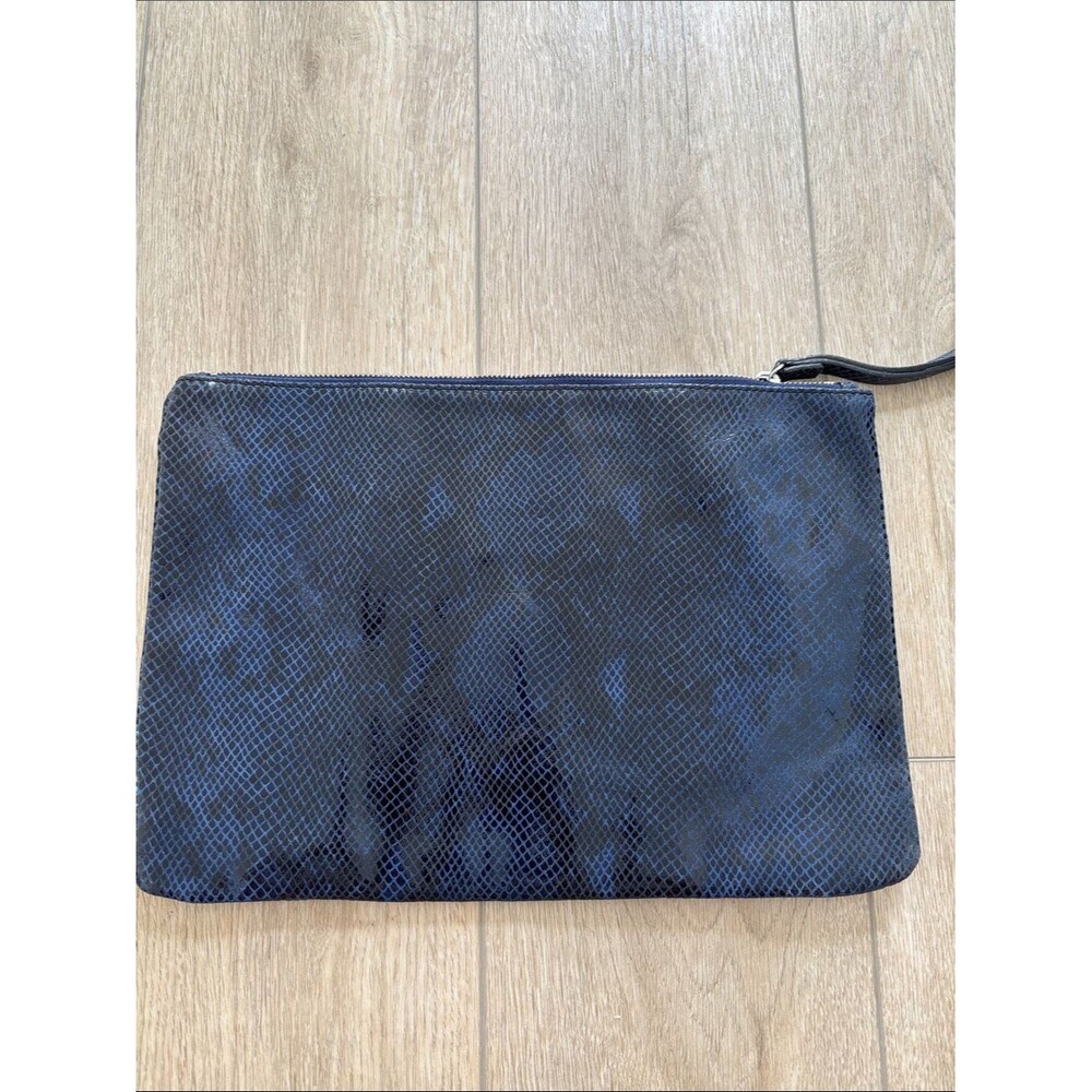 Banana Republic oversized python snakeskin embossed clutch wristlet bag 90s SoHo